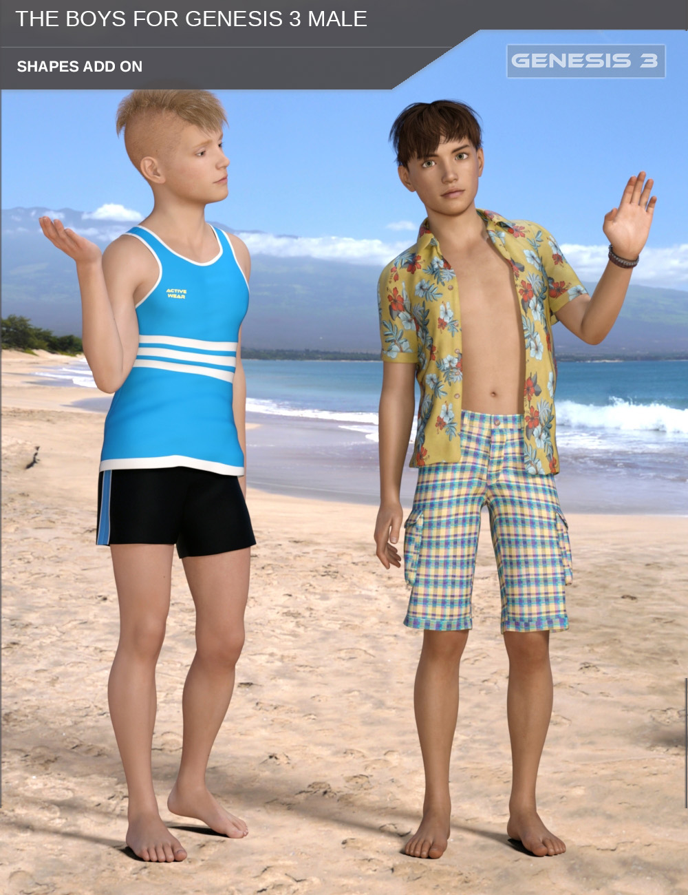 the boys shapes for genesis 3 male daz3d下载站