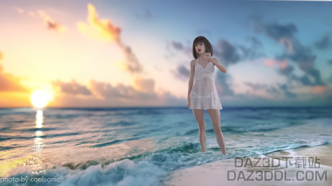换换风格~一组海边的少女送给大家~_DAZ3D下载站