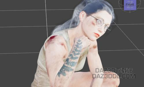 求助  最近找到个超级爱的皮肤想吧上面的纹身去掉_DAZ3D下载站