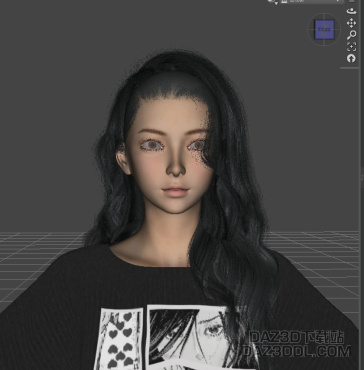 使用WF系列的发型，软件界面里没问题，但渲染后会出现一丝丝的白毛_DAZ3D下载站