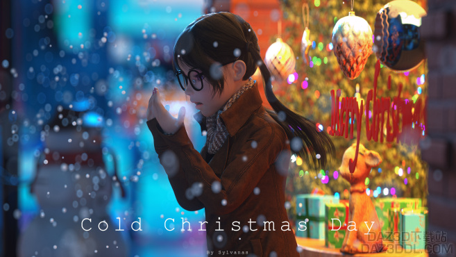 寒冷的圣诞之夜_DAZ3D下载站