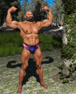 Muscle 3D肌肉男皮肤自定义更换练习_DAZ3D下载站