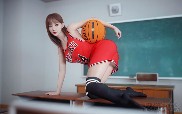 教练，我想打篮球_DAZ3D下载站