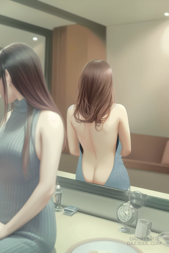 00056-3448762576-((masterpiece)), (((best quality))), ((ultra-detailed)),1girl sitting on a table,very sim waist,mirror,Backless sweater,back, as.png