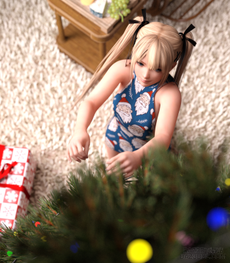 玛丽和她的圣诞树_DAZ3D下载站