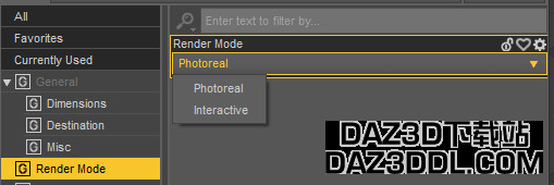 daz3d render mode settings