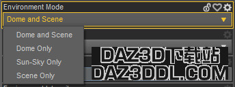 Environment Mode options inside Daz  Studio Render Settings