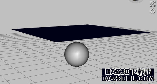 在Daz Studio中的平面和球体