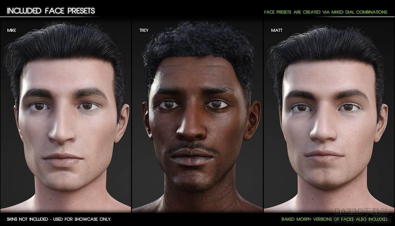 head and face morphs genesis 8 male