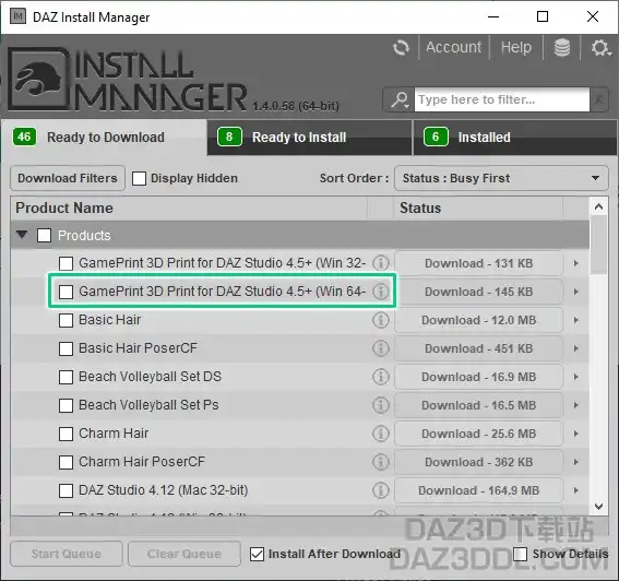daz studio 3d printing daz install manager