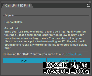 daz studio 3d print plugin