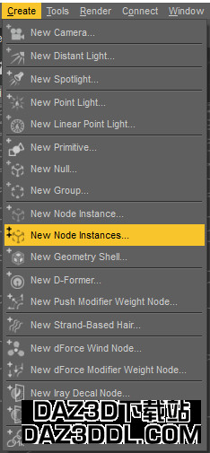 daz studio new node instance