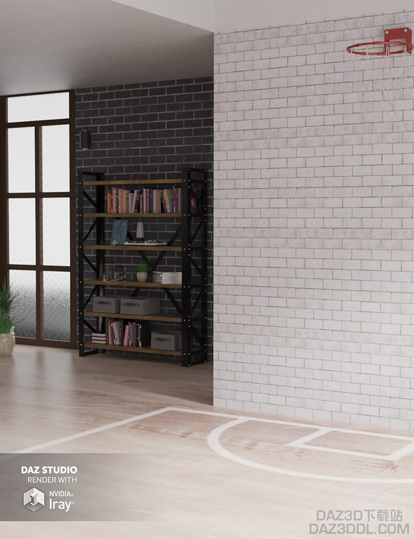 brick wall shaders highlighted in our daz3d texture tutorial