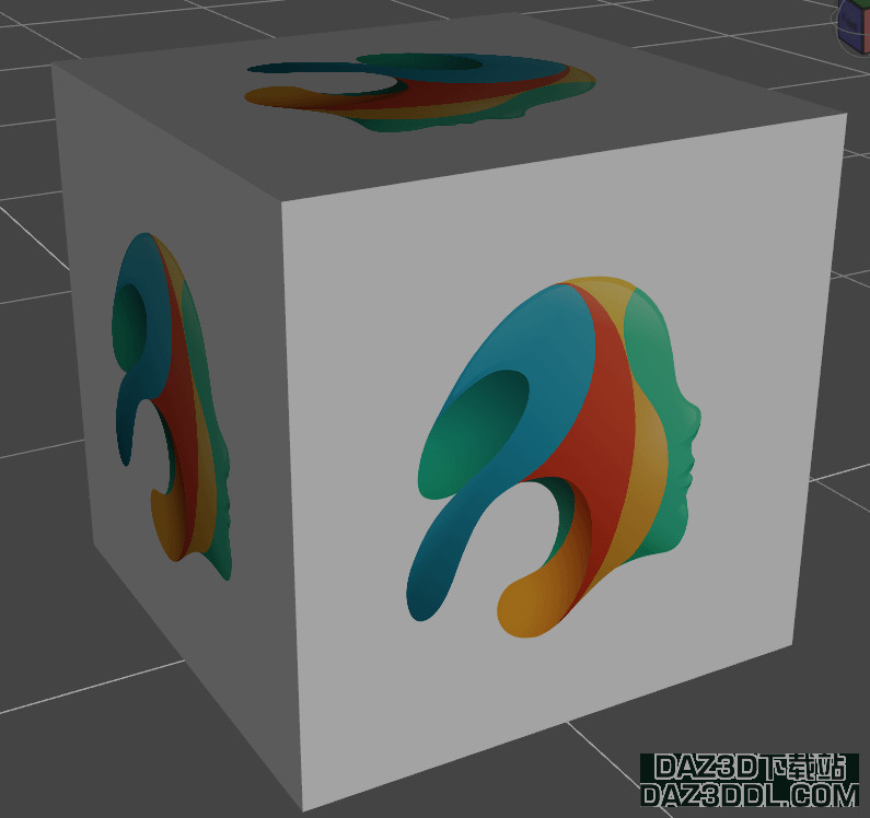 daz3d texture tutorial showing cube with daz studio texture