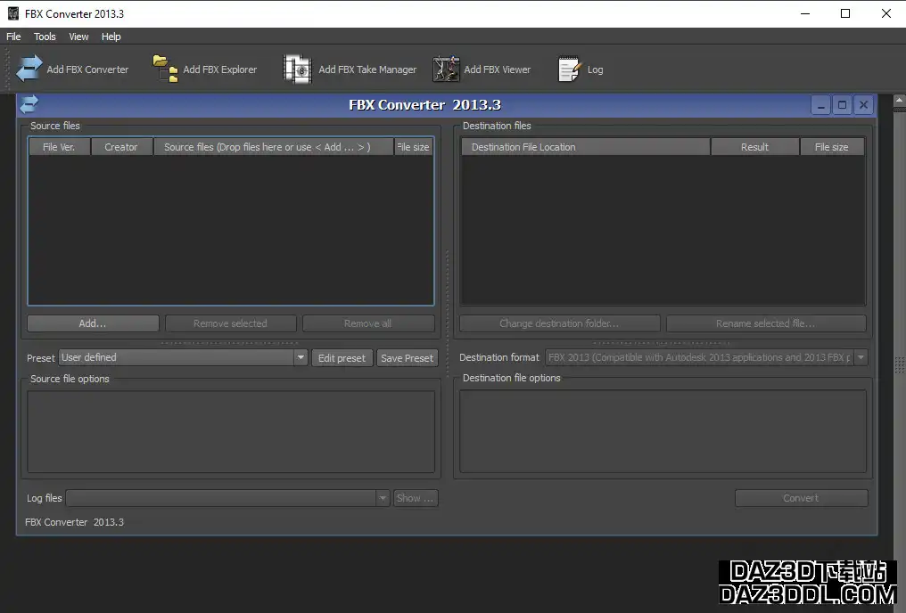autodesk 3d converter overview used for fbx to daz3d import