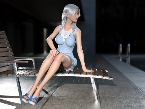 夜晚的泳池_DAZ3D下载站