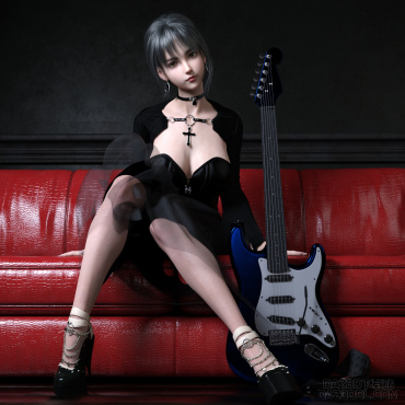 吉他与她_DAZ3D下载站