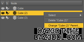 daz3d 对象父子关系