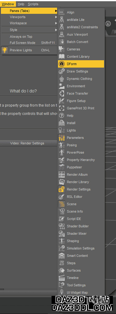 daz3d create custom morph - where to find the dform tool