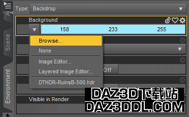 Daz3D 背景图像