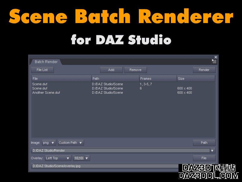Daz3D 的批量渲染器