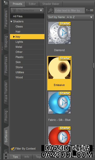 Daz 发光着色器预设