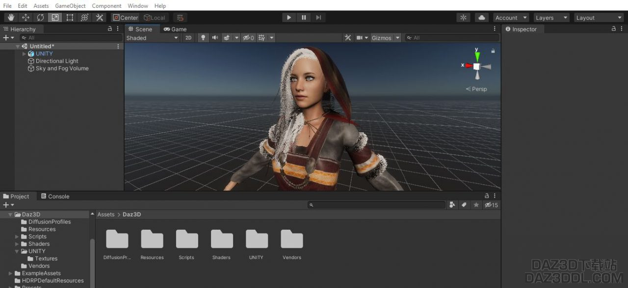 Unity 显示导入的 Daz 角色