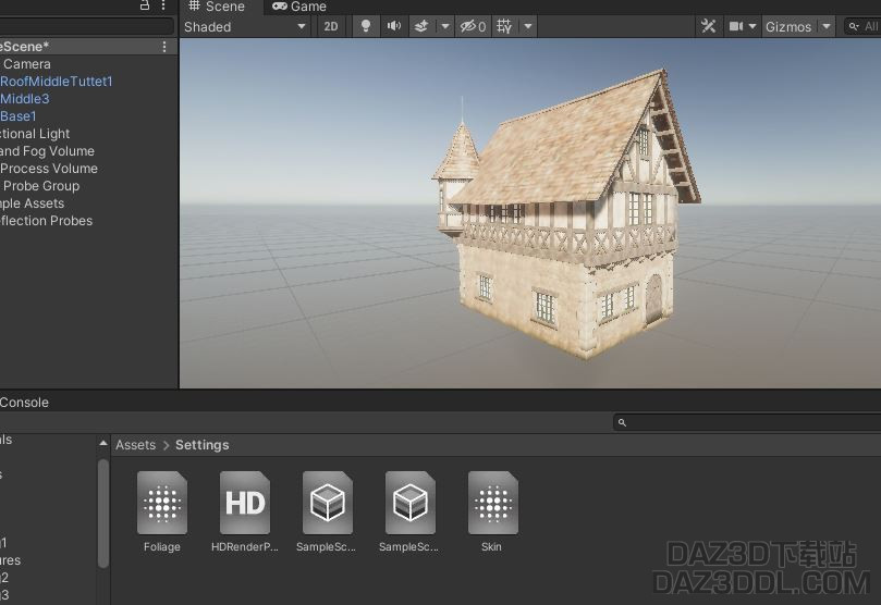 显示导入的 Daz 3D 模型在 Unity3D 中