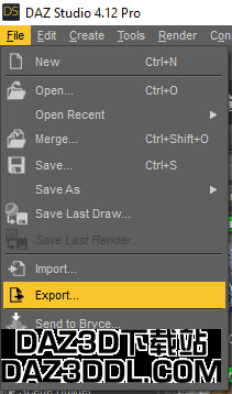 Daz 导出