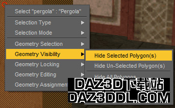 daz 隐藏所选多边形