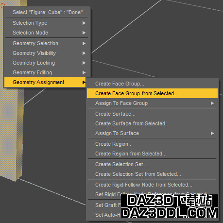 daz3d 创建面组
