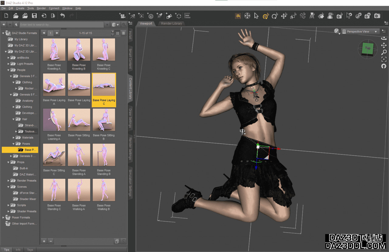 Daz Studio角色姿势