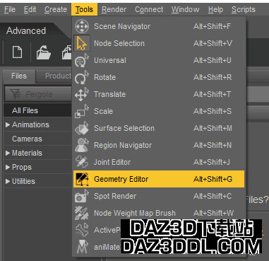 daz3d 几何编辑器