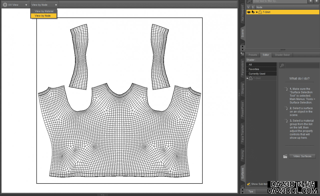 Daz Studio UV视图