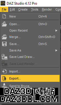 Daz导出纹理