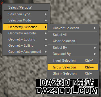 daz studio 扩展选择