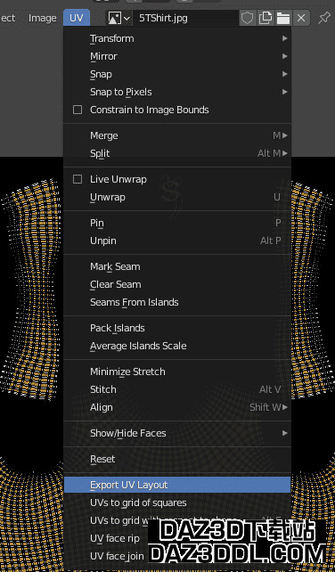 Blender导出UV布局