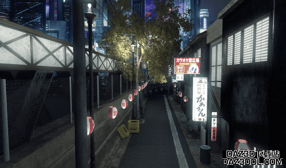 daz 3d 东京夜景城市环境