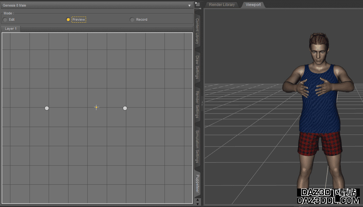 Daz Puppeteer姿势动画