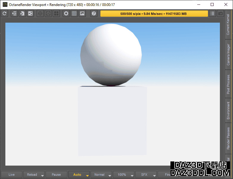 daz3d octane 简单渲染