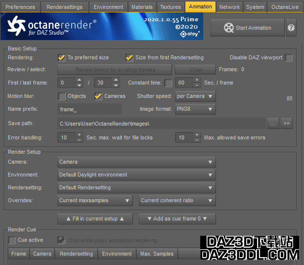 Daz Octane 动画