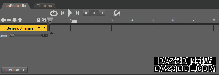 Daz Studio 动画界面