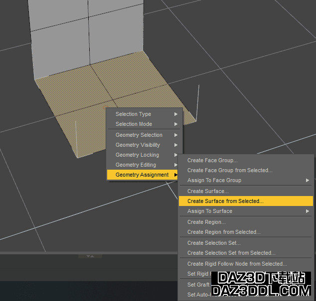 daz3d 创建表面