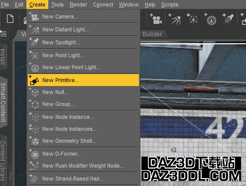 daz 3d create primitive billboard plane