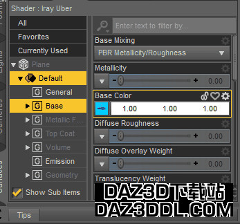 daz3d surface base color apply image