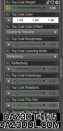 daz3d top coat weight