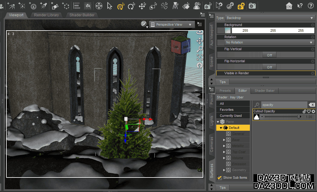 daz surface cutout opacity mask