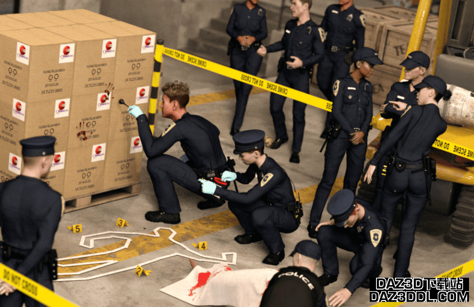 daz3d product billboard models crime scene