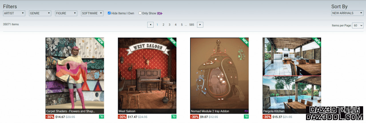 daz 商店过滤器