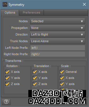 daz studio 对称窗口